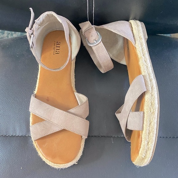 a.n.a Shoes - A.N.A Espadrilles Sandals Light Grey Size 8.5